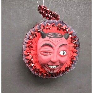 DEPARTMENT 56 Glitterville Halloween Ornament- Winking Devil 2005